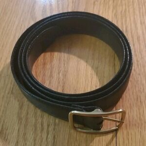 Arden Leather Co Solid Black Genuine Leather Belt Mens Size 46